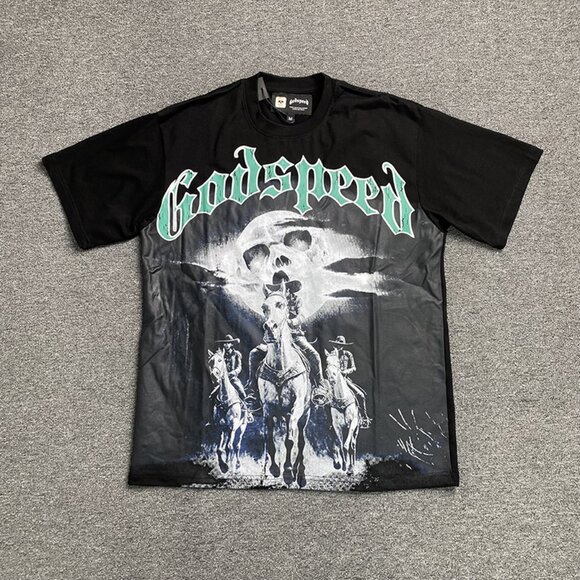 Western Inspired Godspeed T Shirt With E Pluribus Unum